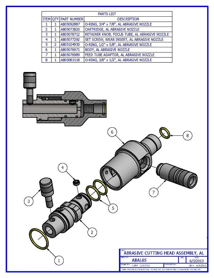Autoline Style Abrasive Cutting Head Ass