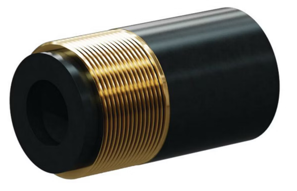 Silicon Carbide Nozzle 1" Entry, 1-1/4" Brass Thread 3/8"