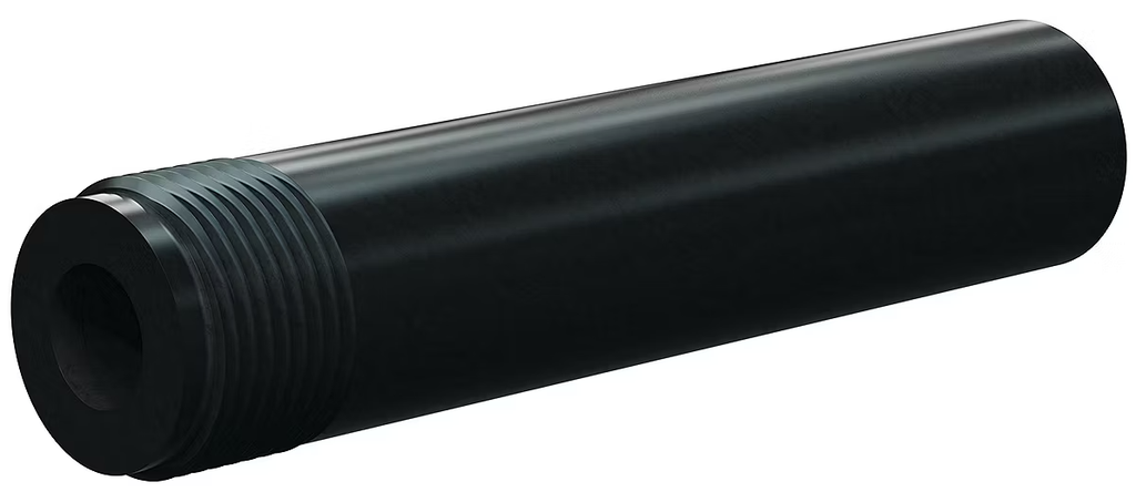 Silicon Carbide Nozzle 1" Entry, 1-1/4" Polyurethane Thread 1/2"