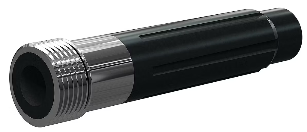 Silicon Carbide Wide Entry Long Venturi Nozzle 50MM 1-1 /4" Entry, Alumin Thread SERIES Polyuret Jacket 7/16"
