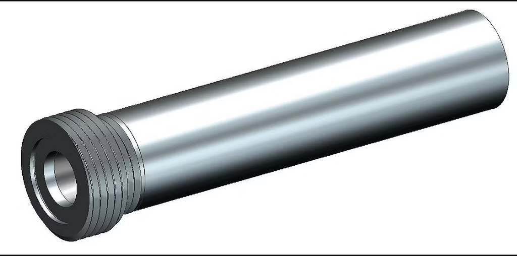 BLVE Boron Carbide Long Venturi Nozzle 50 MM 1" Entry, 50MM Thread SERIES Aluminum Jacket 1/4"