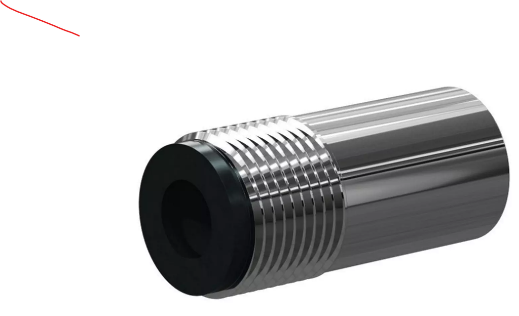 GV Boron Carbide Short Venturi Nozzle SERIES 1/2" Entry, 3/4" Steel Thread, 2-1/8" Length  Steel Jacket 5/16"