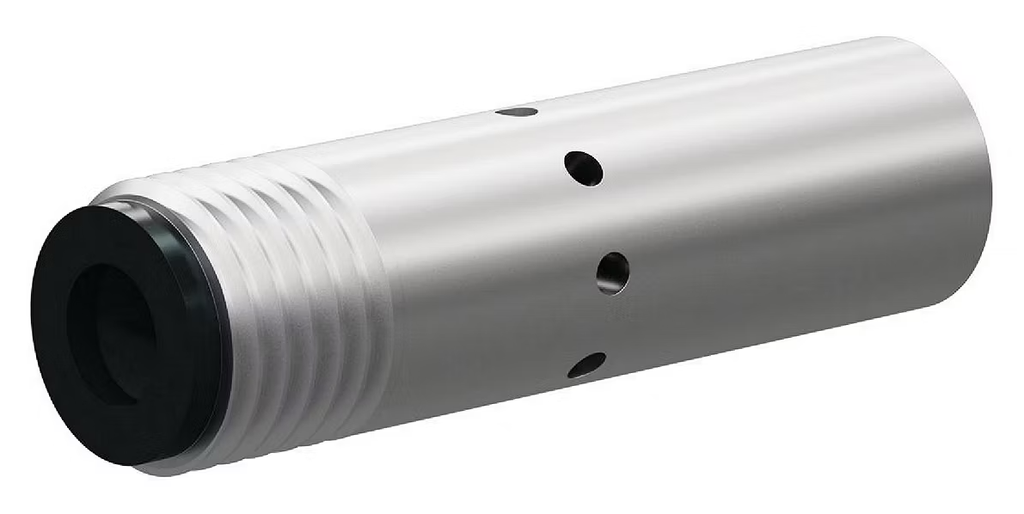 T124 Tungs Carbide Air Induction Nozzle  SERIES 1/2" Entry, 3/4" Alumi Thread Alumi Jacket 3/8"