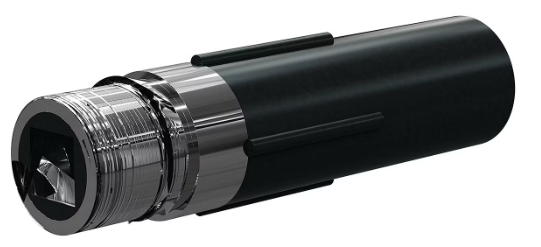 SQUARE Tungs Carbide Square Long Vent Nozzle SHOOT 1" Entry, 50MM Alum Thread 50MM Poly Jack SERIES 1/4"