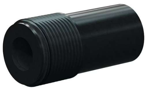 T122-AP Tungs Carb Short Straight Bore Nozzle SERIES 1" Entry, 1-1/4" Thread All Poly Jack 1/2"