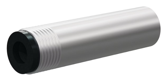 T123 Tungs Carb Long Straight Bore Nozzle SERIES 1" Entry, 1-1/4" Thread Alum Jack 1/4"