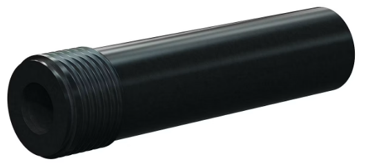 T123-AP Tungs Carb Long Straight Bore Nozzle SERIES 1" Entry, 1-1/4" Thread All Poly Jack 5/16"
