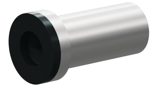 T134 Tungs Carb Straight Bore Nozzle SERIES 1" Flanged x 1-11/16" Length Flanged Alum Jack 1/4"