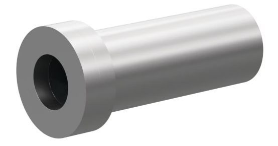 J Boron Carb Straight Bore 3/4" Entry SERIES 1-1/2" Flange, 3-1/8" Length Alum Jack 3/8"