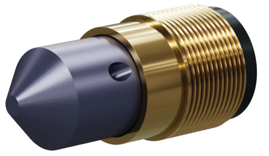 T045 Tungs Carb 125° (Reverse) Angle Nozzle REVERSE 1-1/4" Brass Thread, Single and Trip Rev Outlet SERIES 3/8" Single