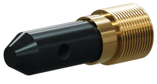 T190 Specialty 90° Angle Nozzle SERIES 3/8" Brass Thread x 1-7/8" Length 1/8" Triple